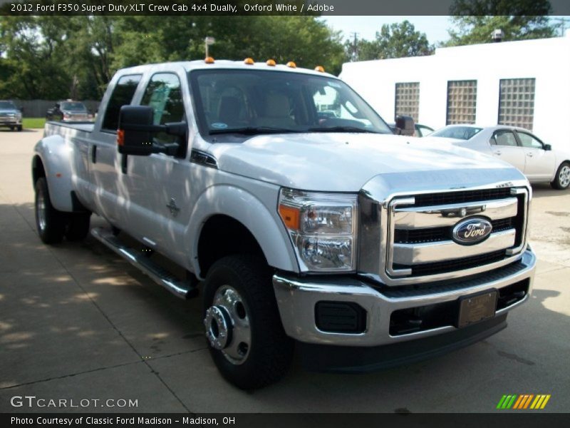 Oxford White / Adobe 2012 Ford F350 Super Duty XLT Crew Cab 4x4 Dually