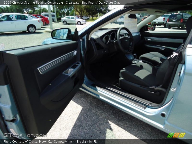 Clearwater Blue Pearl / Dark Slate Gray 2009 Chrysler Sebring Touring Convertible