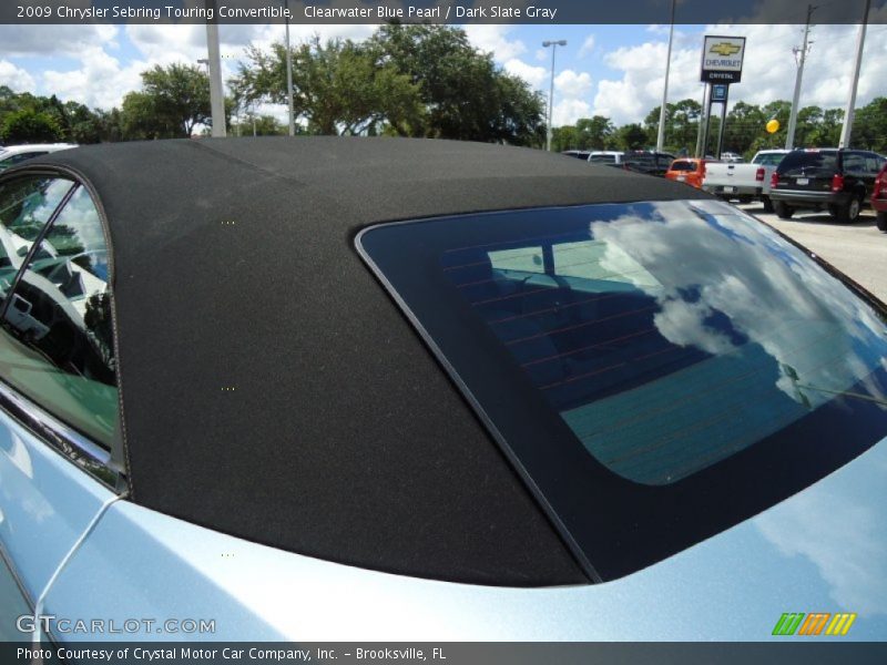 Clearwater Blue Pearl / Dark Slate Gray 2009 Chrysler Sebring Touring Convertible