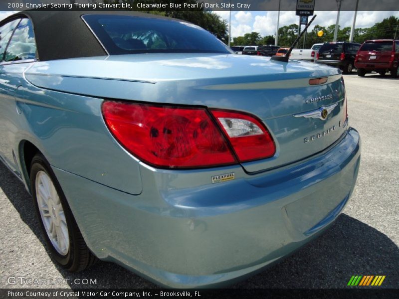 Clearwater Blue Pearl / Dark Slate Gray 2009 Chrysler Sebring Touring Convertible