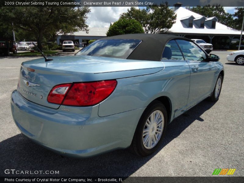 Clearwater Blue Pearl / Dark Slate Gray 2009 Chrysler Sebring Touring Convertible