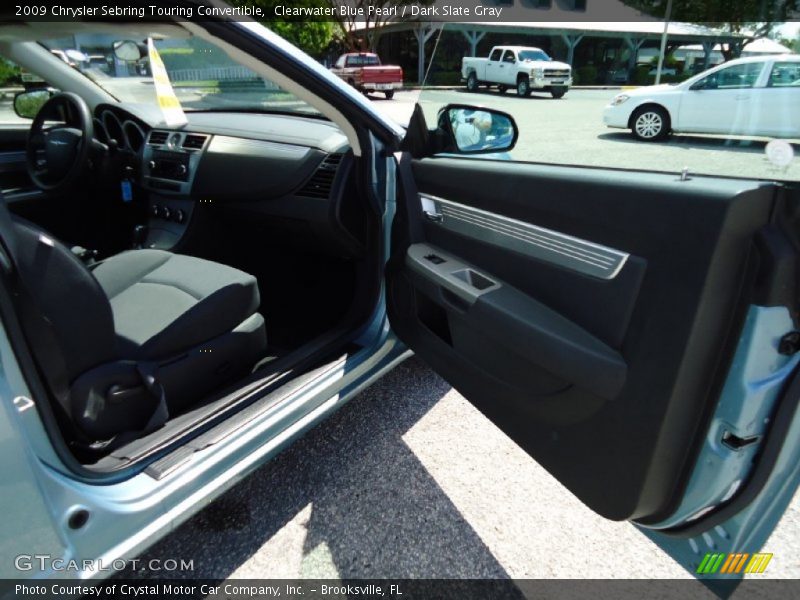 Clearwater Blue Pearl / Dark Slate Gray 2009 Chrysler Sebring Touring Convertible