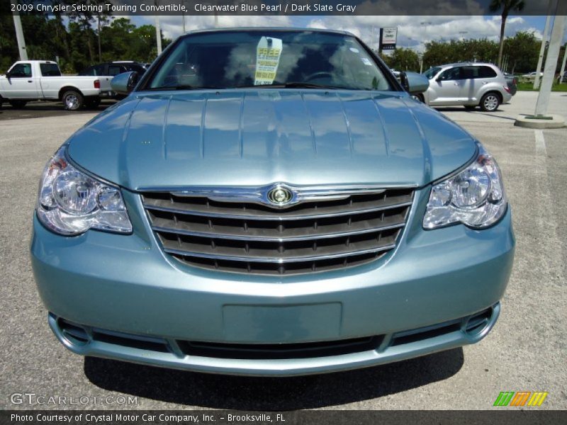 Clearwater Blue Pearl / Dark Slate Gray 2009 Chrysler Sebring Touring Convertible