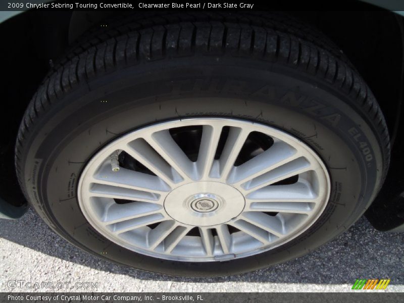 Clearwater Blue Pearl / Dark Slate Gray 2009 Chrysler Sebring Touring Convertible