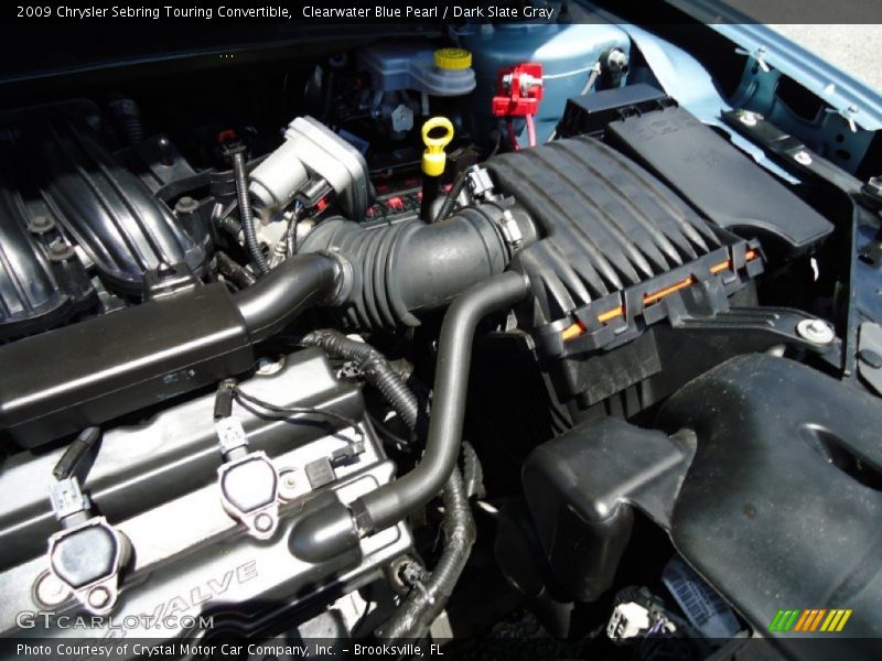 Clearwater Blue Pearl / Dark Slate Gray 2009 Chrysler Sebring Touring Convertible