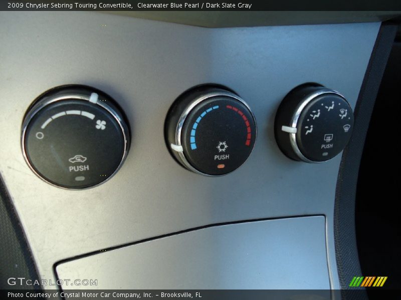 Clearwater Blue Pearl / Dark Slate Gray 2009 Chrysler Sebring Touring Convertible