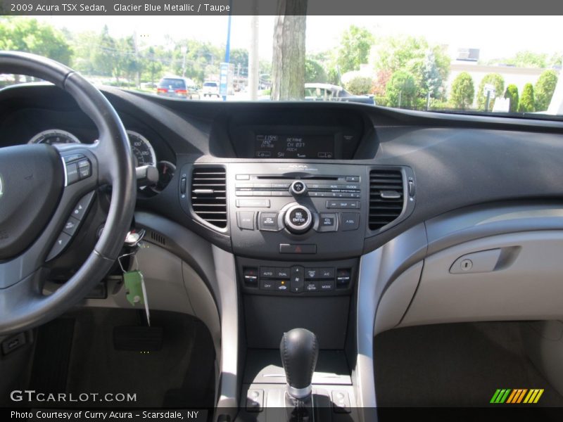 Glacier Blue Metallic / Taupe 2009 Acura TSX Sedan