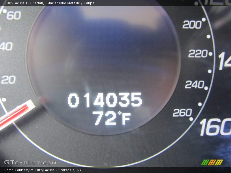 Glacier Blue Metallic / Taupe 2009 Acura TSX Sedan