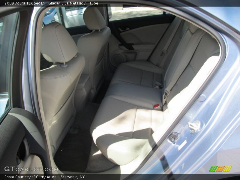 Glacier Blue Metallic / Taupe 2009 Acura TSX Sedan