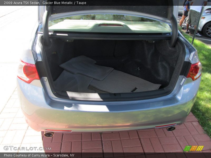 Glacier Blue Metallic / Taupe 2009 Acura TSX Sedan