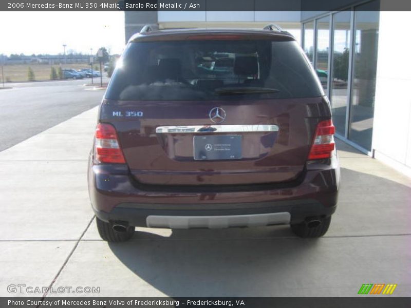 Barolo Red Metallic / Ash 2006 Mercedes-Benz ML 350 4Matic