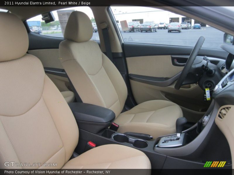 Pearl White / Beige 2011 Hyundai Elantra Limited