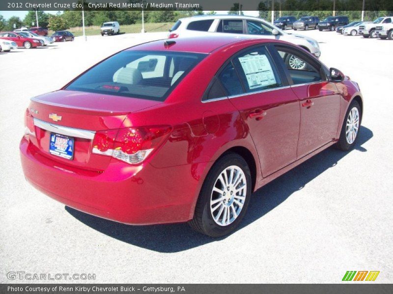 Crystal Red Metallic / Medium Titanium 2012 Chevrolet Cruze Eco