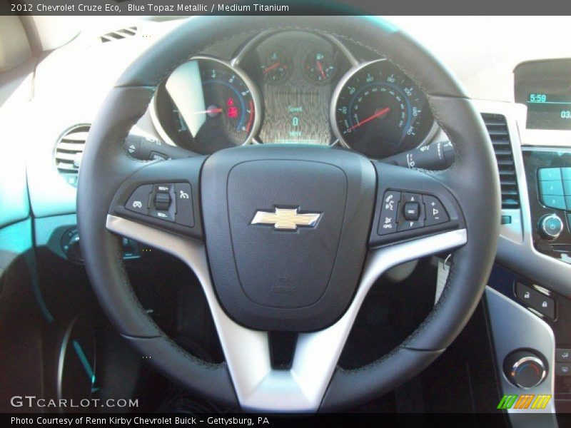 Blue Topaz Metallic / Medium Titanium 2012 Chevrolet Cruze Eco