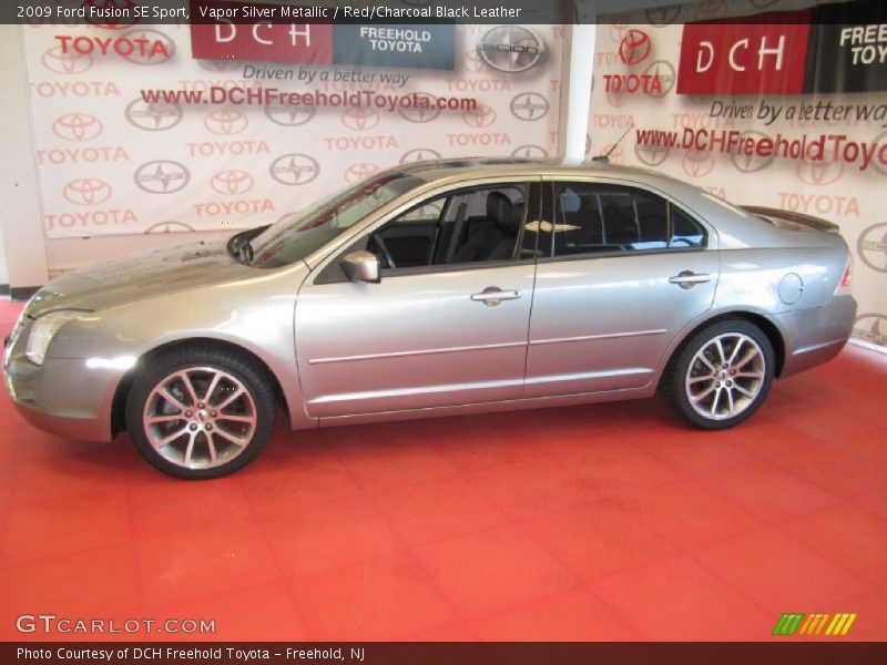 Vapor Silver Metallic / Red/Charcoal Black Leather 2009 Ford Fusion SE Sport