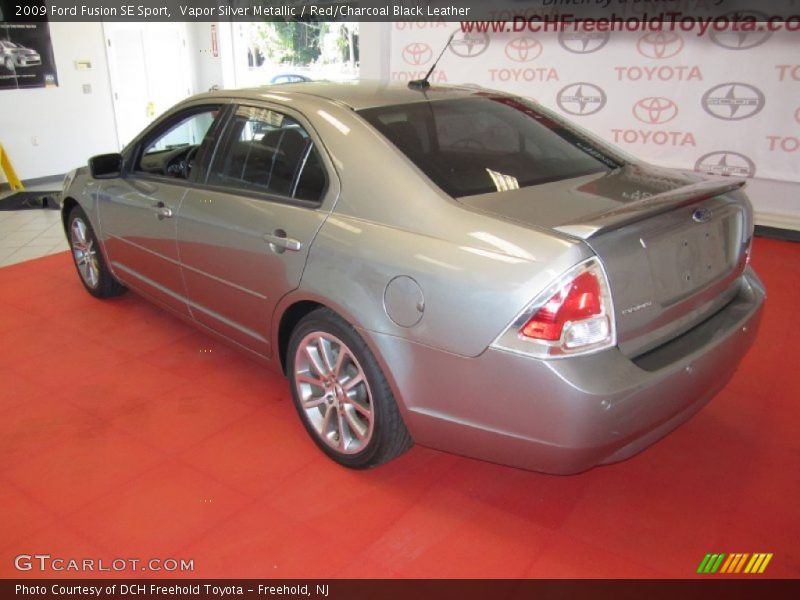 Vapor Silver Metallic / Red/Charcoal Black Leather 2009 Ford Fusion SE Sport