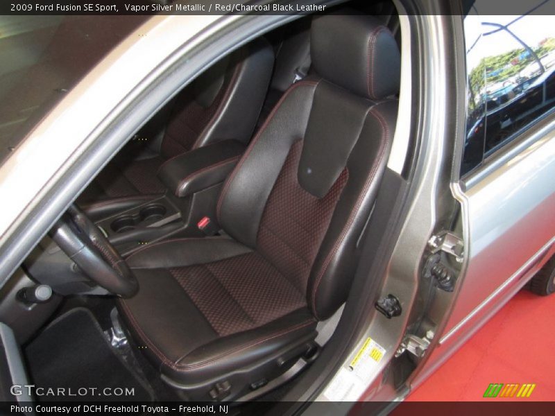 Vapor Silver Metallic / Red/Charcoal Black Leather 2009 Ford Fusion SE Sport