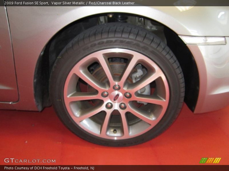 Vapor Silver Metallic / Red/Charcoal Black Leather 2009 Ford Fusion SE Sport