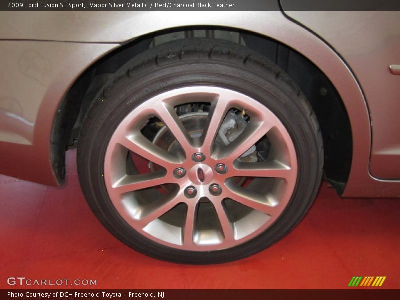 Vapor Silver Metallic / Red/Charcoal Black Leather 2009 Ford Fusion SE Sport