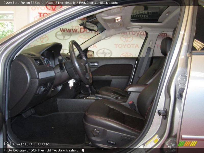 Vapor Silver Metallic / Red/Charcoal Black Leather 2009 Ford Fusion SE Sport