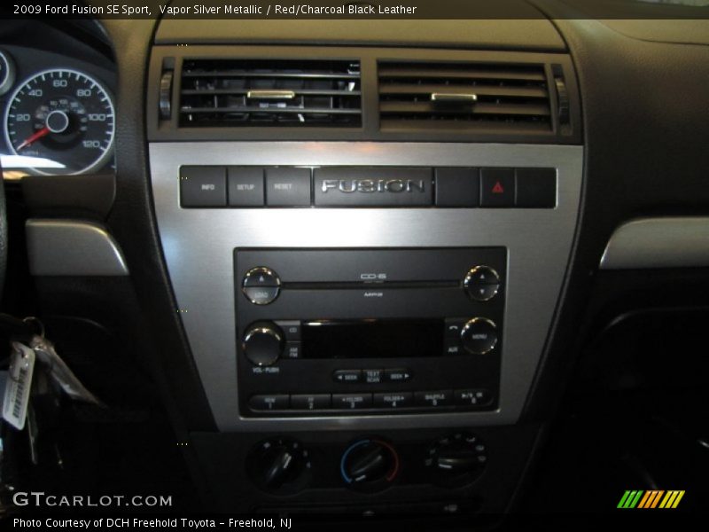 Vapor Silver Metallic / Red/Charcoal Black Leather 2009 Ford Fusion SE Sport