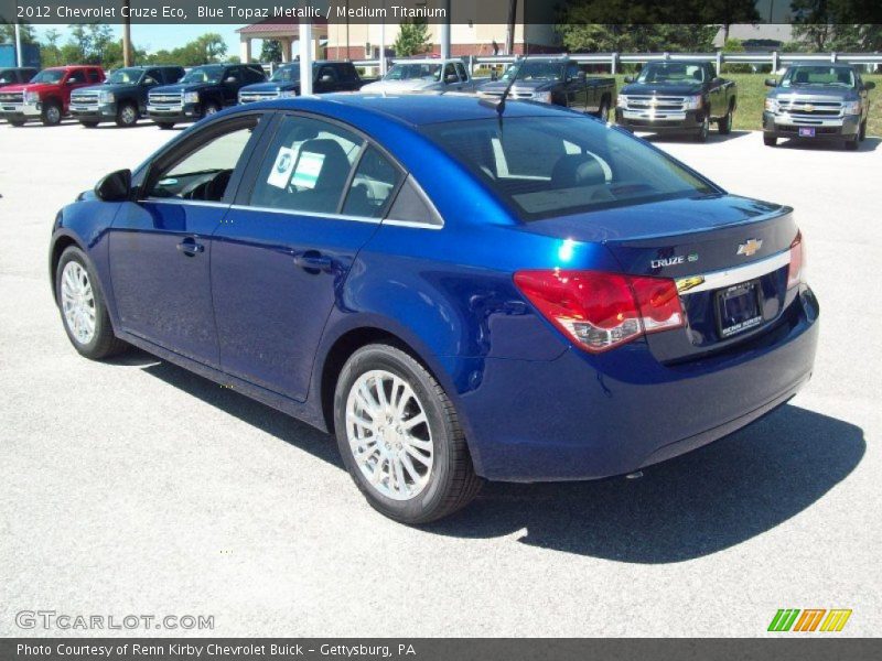 Blue Topaz Metallic / Medium Titanium 2012 Chevrolet Cruze Eco