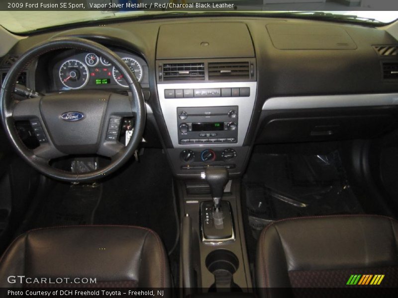 Vapor Silver Metallic / Red/Charcoal Black Leather 2009 Ford Fusion SE Sport