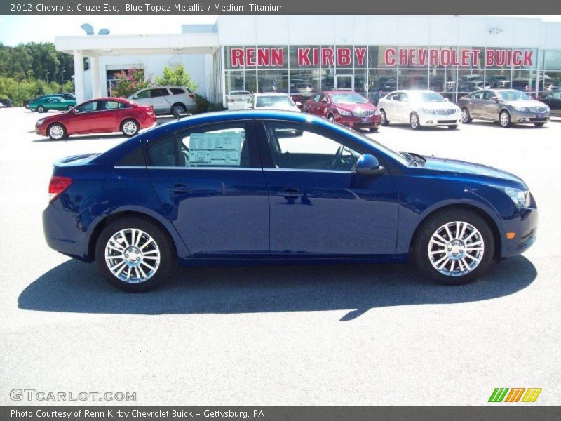 Blue Topaz Metallic / Medium Titanium 2012 Chevrolet Cruze Eco