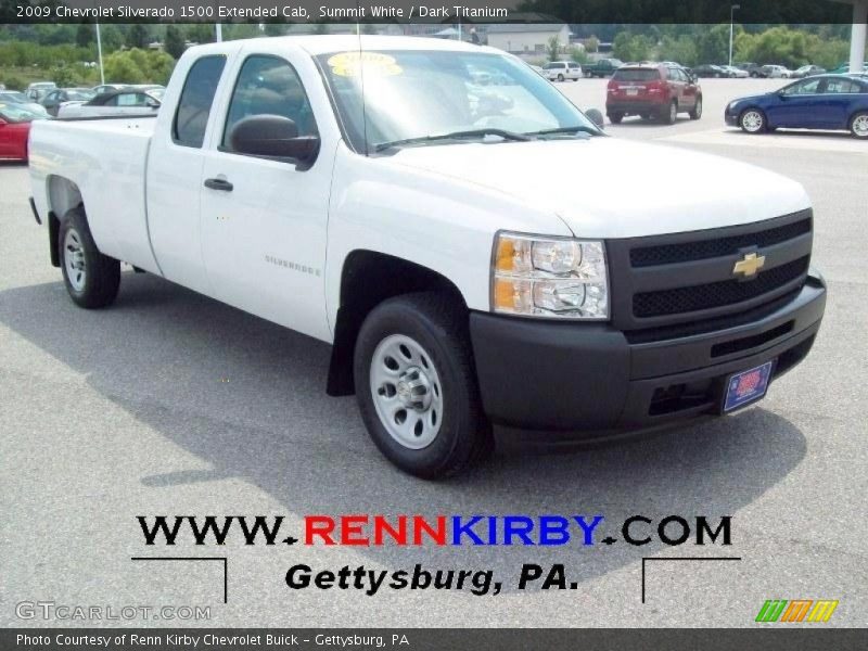 Summit White / Dark Titanium 2009 Chevrolet Silverado 1500 Extended Cab