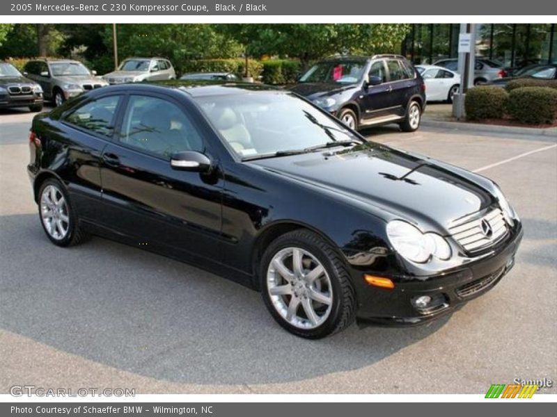 Black / Black 2005 Mercedes-Benz C 230 Kompressor Coupe