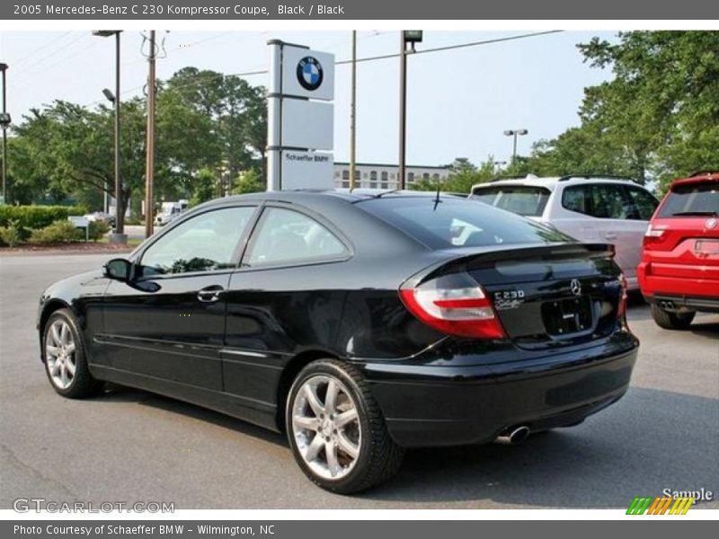 Black / Black 2005 Mercedes-Benz C 230 Kompressor Coupe