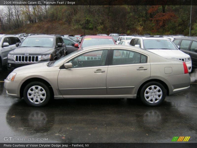 Platinum Pearl / Beige 2006 Mitsubishi Galant ES
