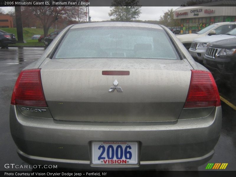 Platinum Pearl / Beige 2006 Mitsubishi Galant ES