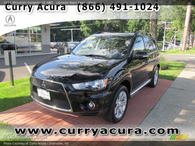 Labrador Black Pearl / Black 2011 Mitsubishi Outlander SE AWD