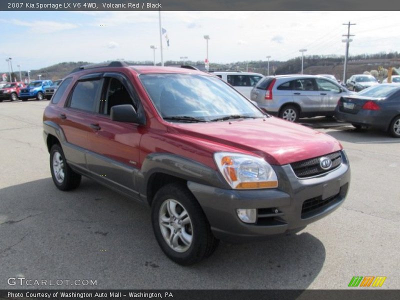 Volcanic Red / Black 2007 Kia Sportage LX V6 4WD