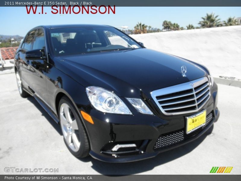 Black / Black 2011 Mercedes-Benz E 350 Sedan