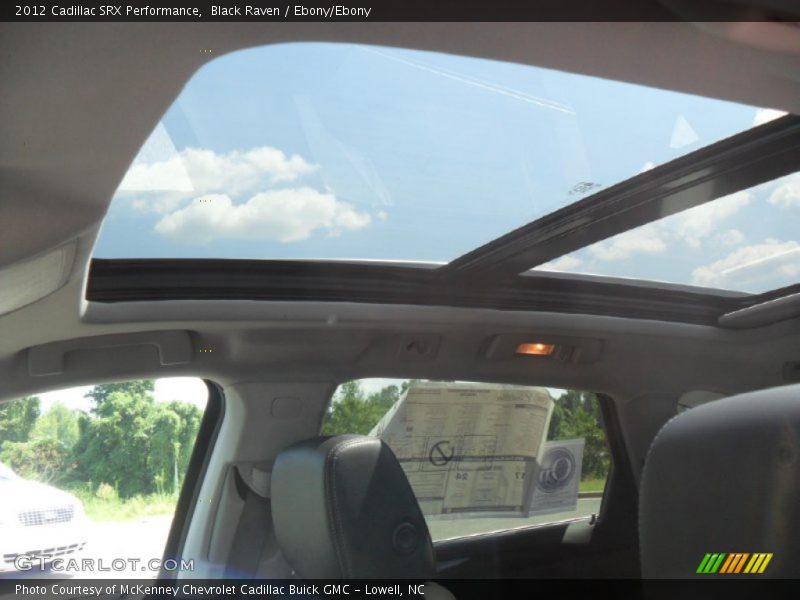 Sunroof of 2012 SRX Performance