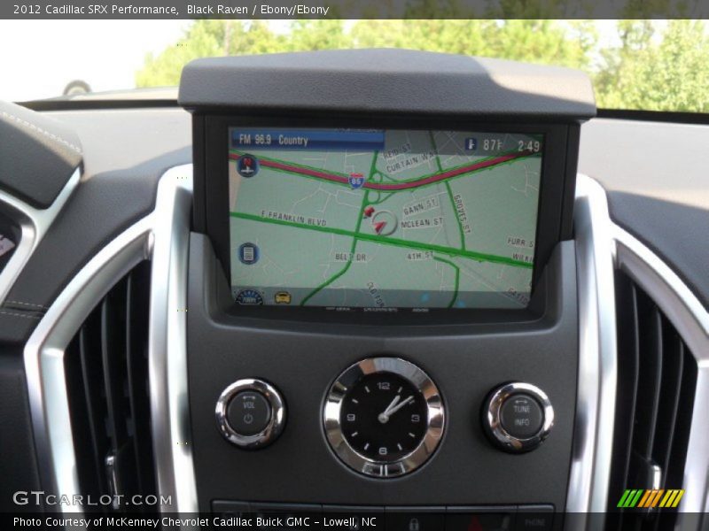 Navigation of 2012 SRX Performance