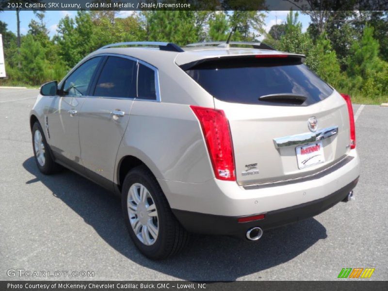 Gold Mist Metallic / Shale/Brownstone 2012 Cadillac SRX Luxury