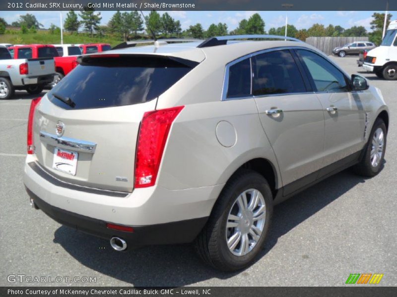 Gold Mist Metallic / Shale/Brownstone 2012 Cadillac SRX Luxury
