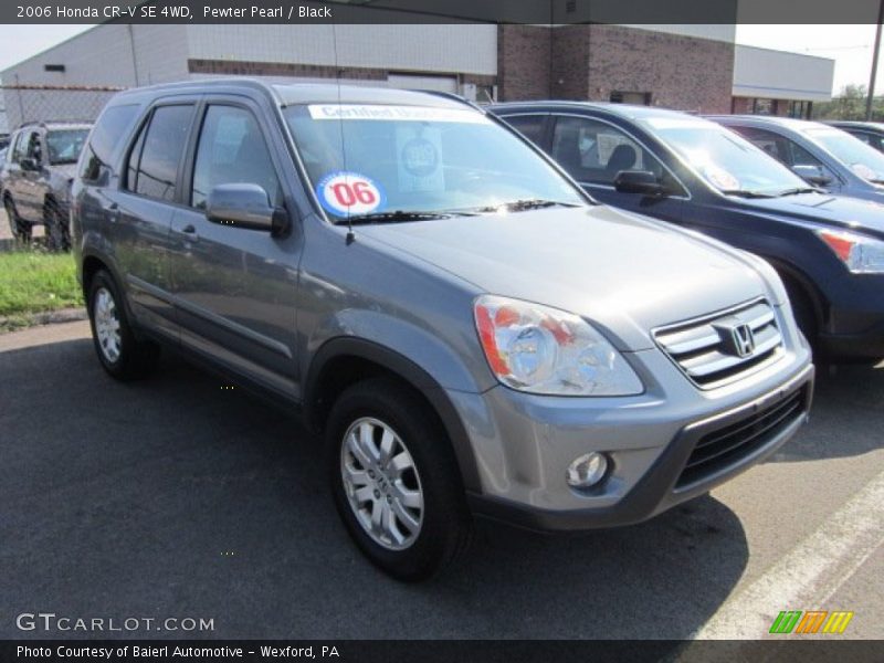 Pewter Pearl / Black 2006 Honda CR-V SE 4WD