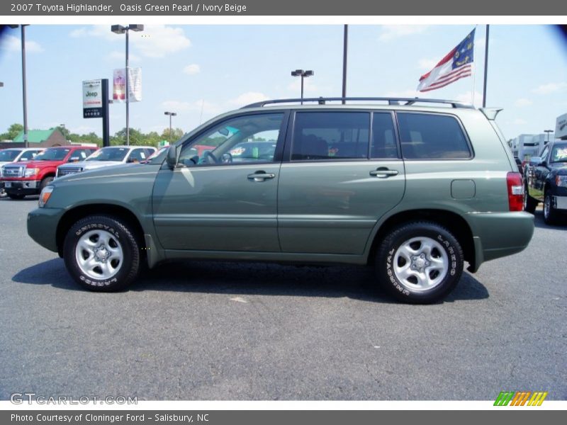 Oasis Green Pearl / Ivory Beige 2007 Toyota Highlander