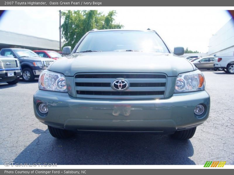 Oasis Green Pearl / Ivory Beige 2007 Toyota Highlander