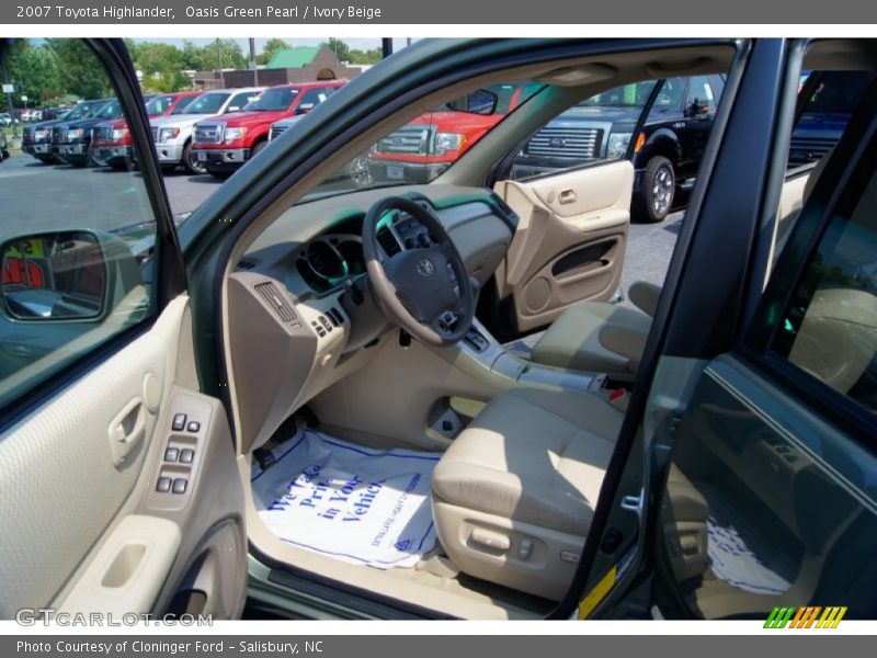 Oasis Green Pearl / Ivory Beige 2007 Toyota Highlander