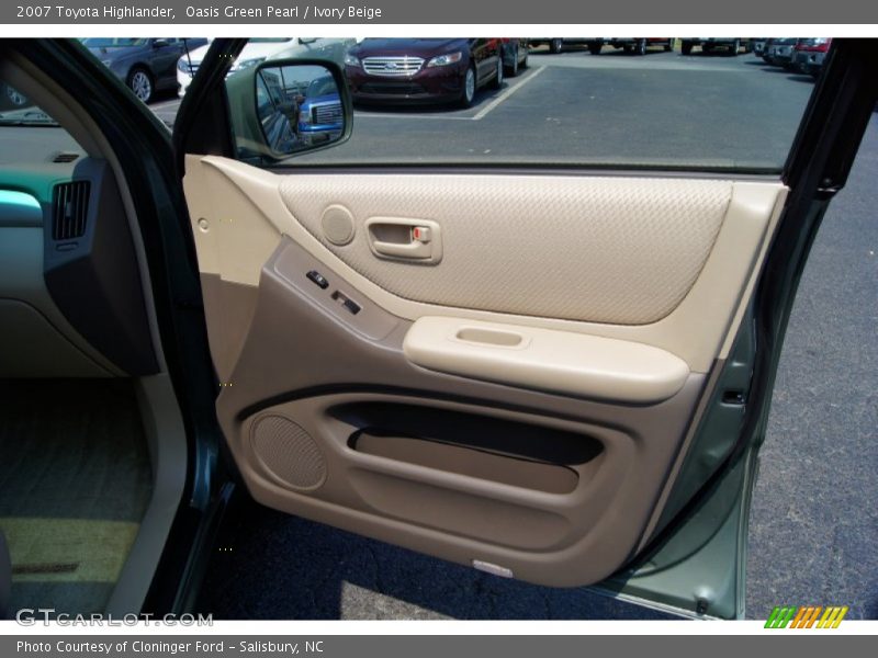 Oasis Green Pearl / Ivory Beige 2007 Toyota Highlander