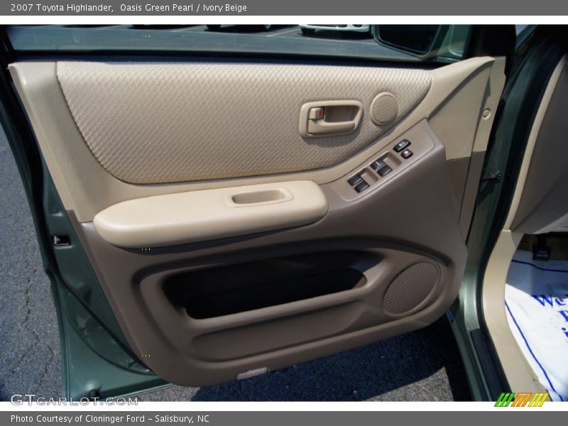 Oasis Green Pearl / Ivory Beige 2007 Toyota Highlander