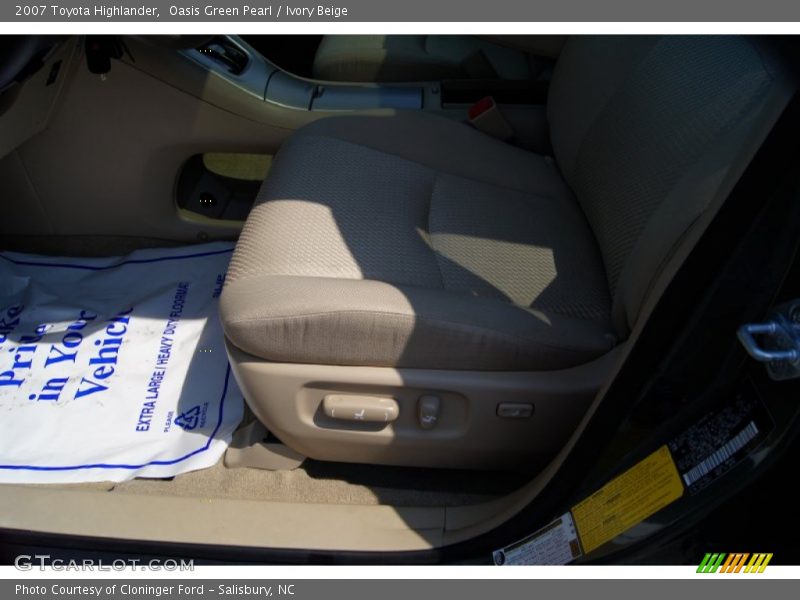 Oasis Green Pearl / Ivory Beige 2007 Toyota Highlander