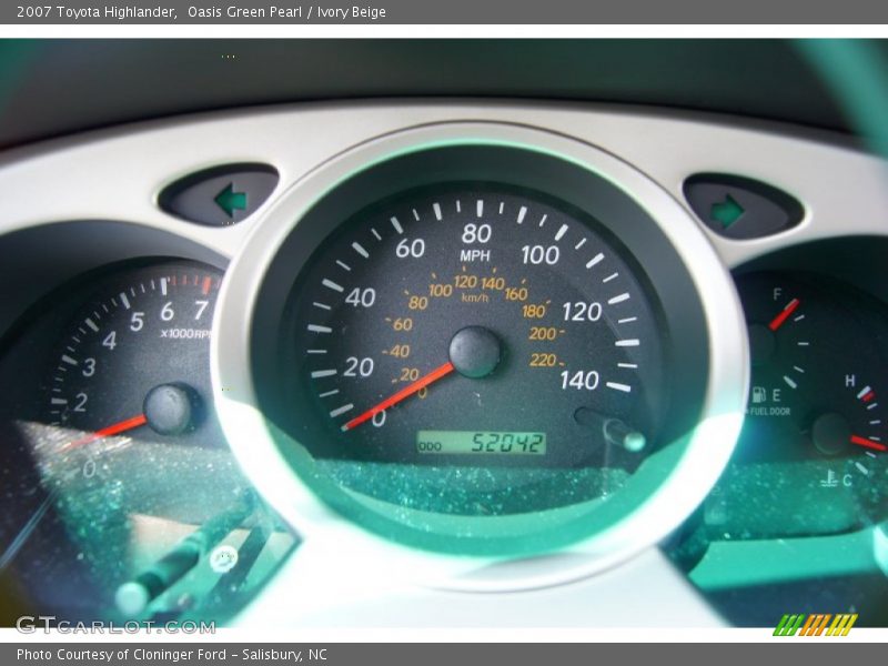 Oasis Green Pearl / Ivory Beige 2007 Toyota Highlander