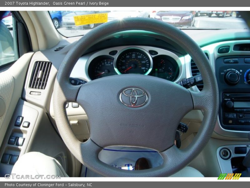 Oasis Green Pearl / Ivory Beige 2007 Toyota Highlander