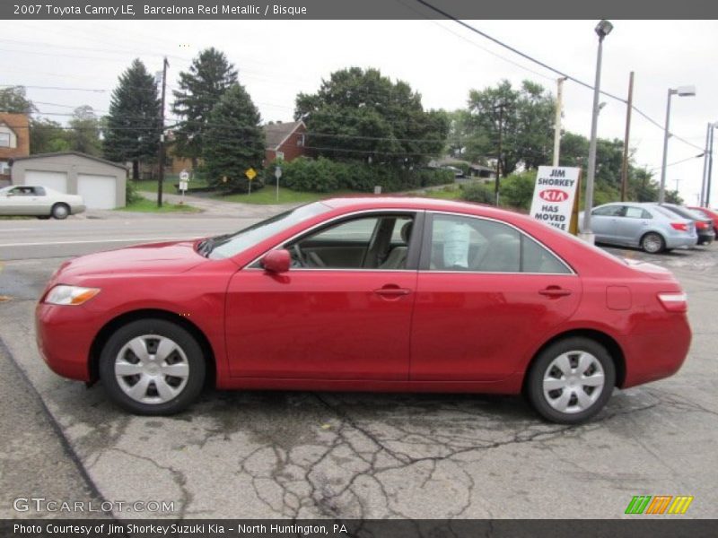 Barcelona Red Metallic / Bisque 2007 Toyota Camry LE